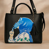 Tote Bag with Blue Woman Illustration