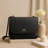 Elegant Faux Leather Crossbody Bag – Textured Pattern, Premium Design for Women
